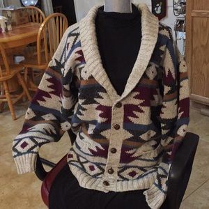 Vintage Eddie Bauer wool sweater jacket